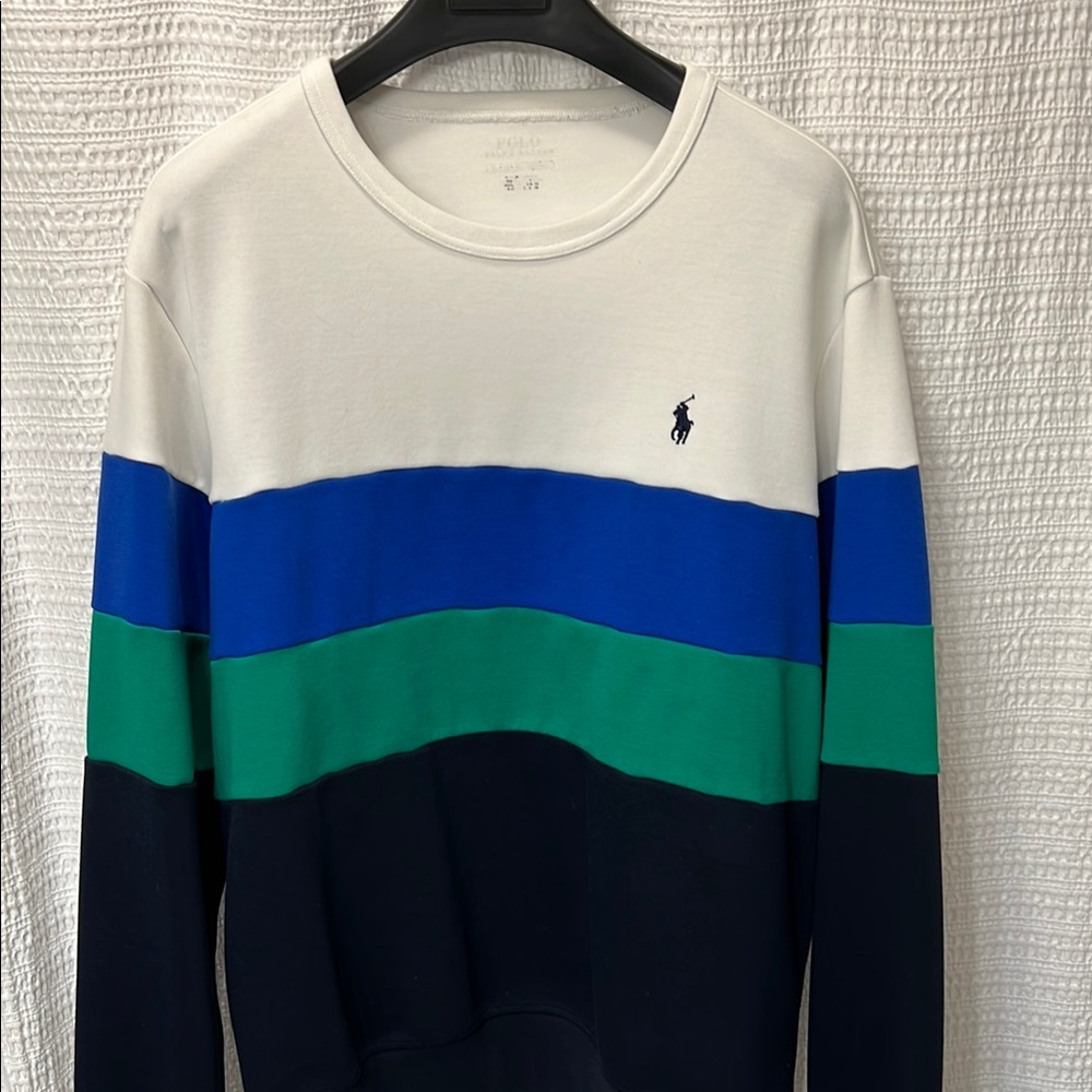 Ralph Lauren Colorblock Sweatshirt - Blue, Green, White